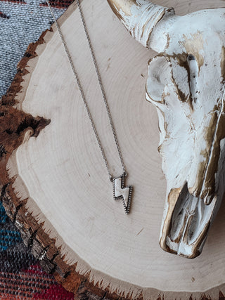 Lightning Bolt Stone Necklace